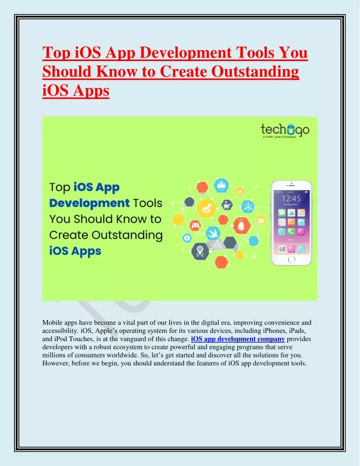 top ios app development tools you should know