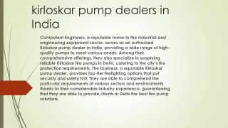 "Competent Engineers are the prominent and reliable supplier of Kirloskar valves
