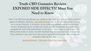 truth cbd gummies reviews