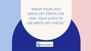 car write off check free