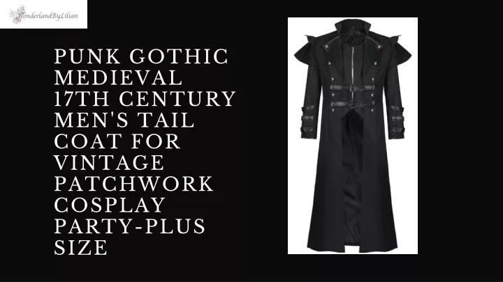 punk gothic medieval 17th century men s tail coat