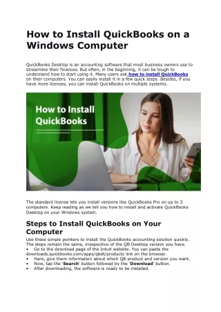 How to Install QuickBooks and Activate It Quickly