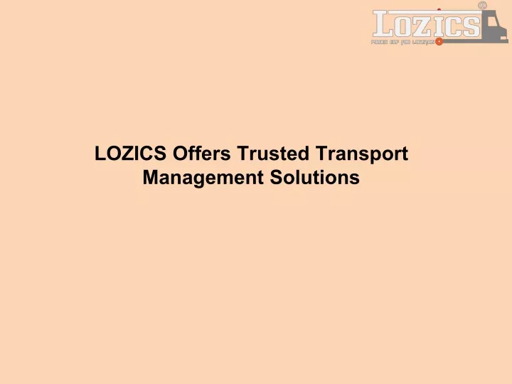 lozics offers trusted transport management