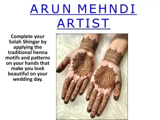 ARUN MEHNDI ARTIST