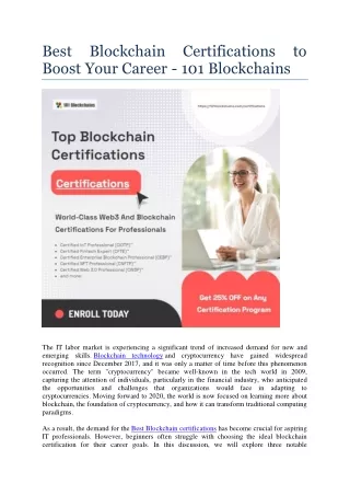best blockchain certifications to boost your