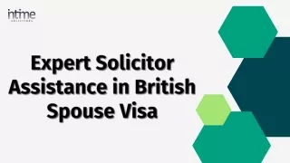 Expert Solicitor Assistance in British Spouse Visa