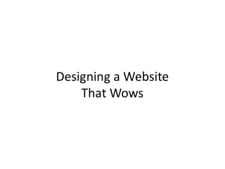 Designing a Website That Wows