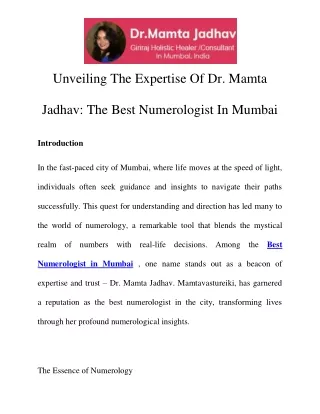 unveiling the expertise of dr mamta