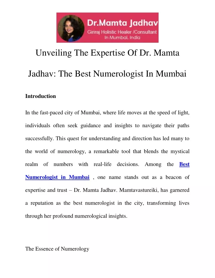 unveiling the expertise of dr mamta