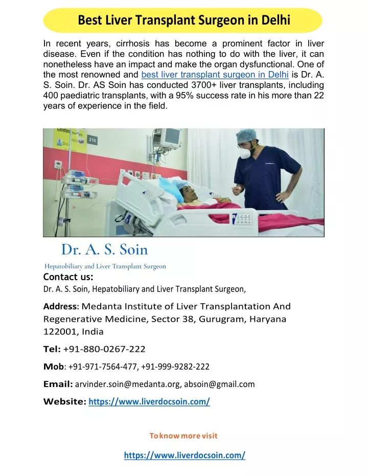 best liver transplant surgeon in delhi