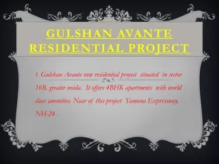Gulashan Avante | 4BHK Affordable Flats  Greater Noida