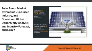 Solar pump Market _PPT