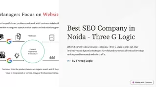 best seo company in noida three g logic
