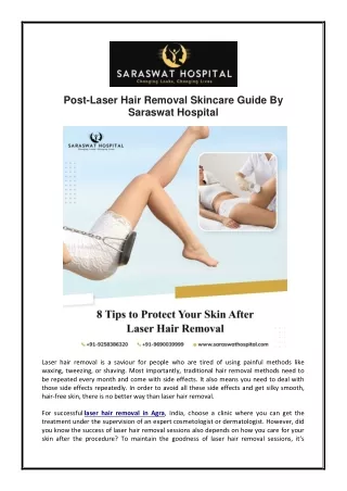 Post-Laser Hair Removal Skincare Guide By Saraswat Hospital
