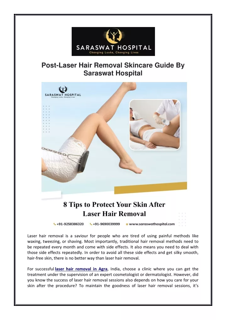 post laser hair removal skincare guide