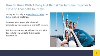 How To Drive With A Baby In A Rental Car In Dubai_ Tips For A Smooth Journey