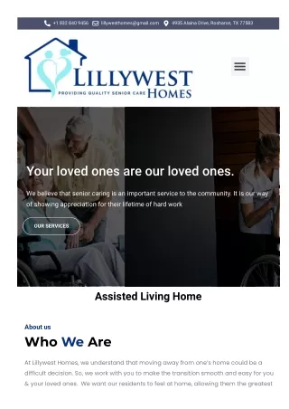 lillywest assisted living home