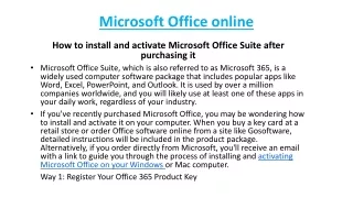 Microsoft Office online