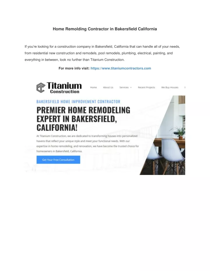 home remolding contractor in bakersfield