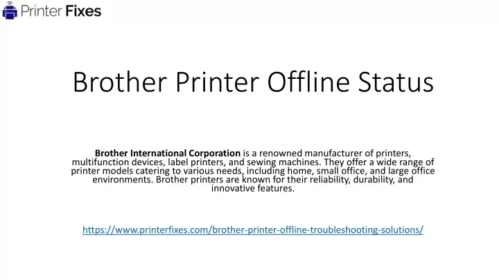 brother printer offline status