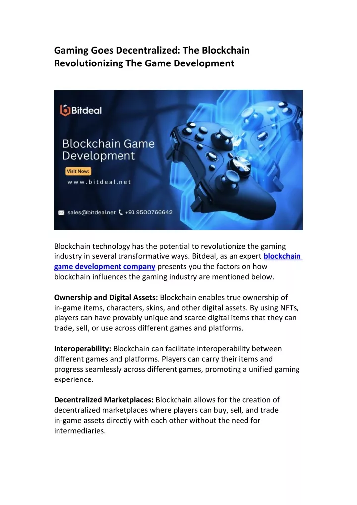 gaming goes decentralized the blockchain