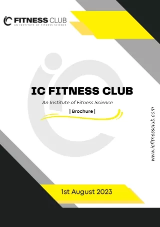 Brochure - 1st August 2023 Latest - IC Fitness Club