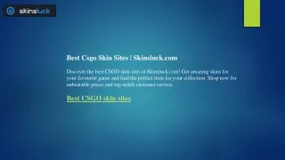 Best Csgo Skin Sites  Skinsluck.com