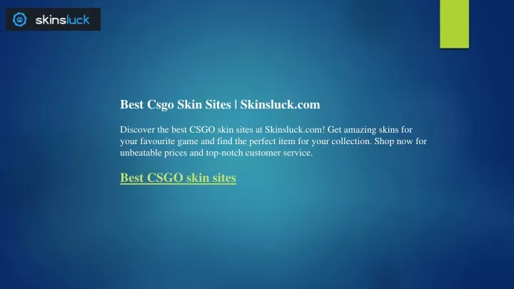 best csgo skin sites skinsluck com discover