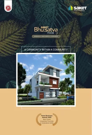 Luxury Villas for Sale in Hyderabad, Telangana - Saket Bhusatva-Brochure