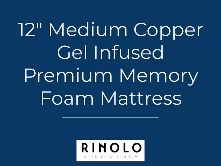 12 medium copper gel infused premium memory foam
