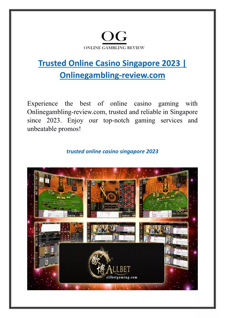 trusted online casino singapore 2023