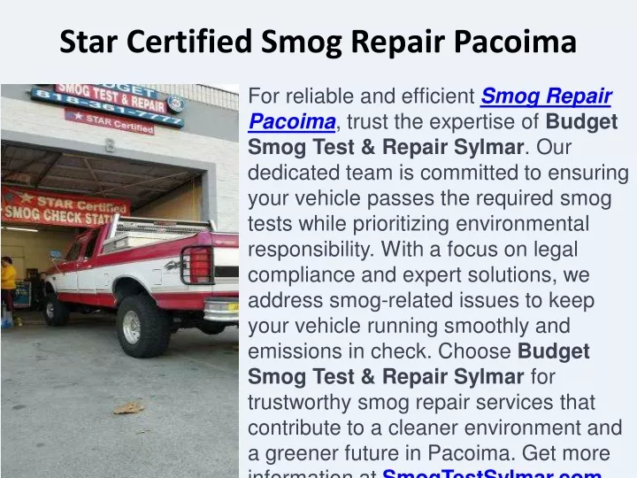 star certified smog repair pacoima