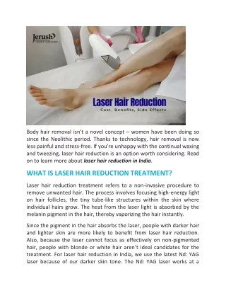 Laser Hair Reduction In India What To Know Before Treatment