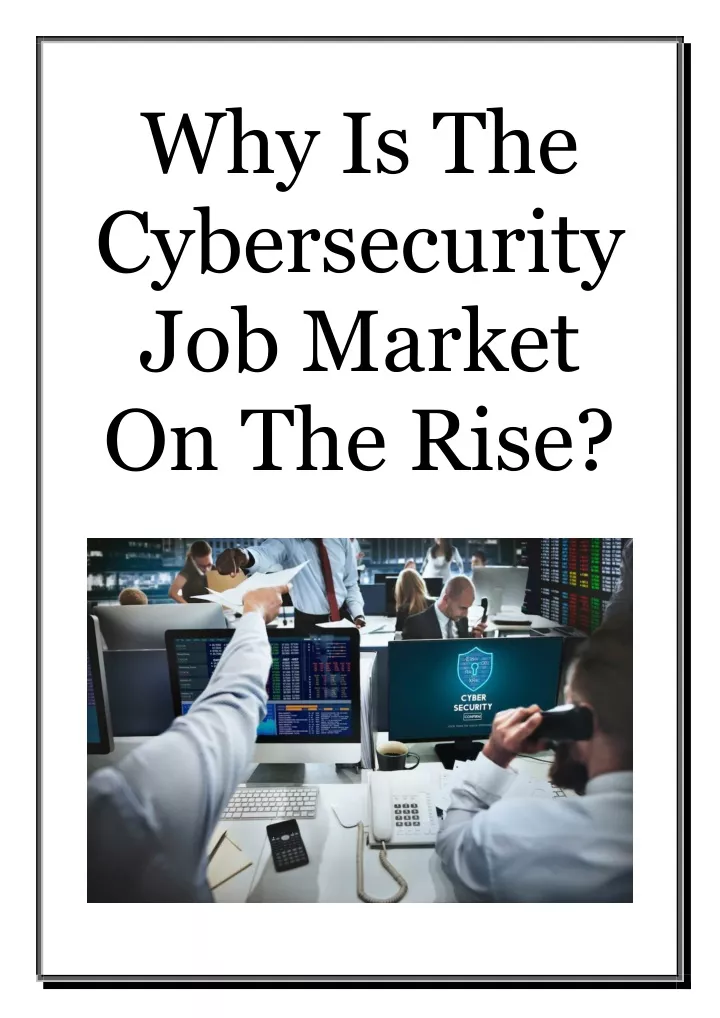 why is the cybersecurity job market on the rise