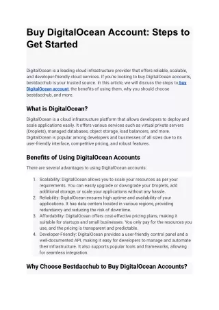 Buy DigitalOcean Accounts1