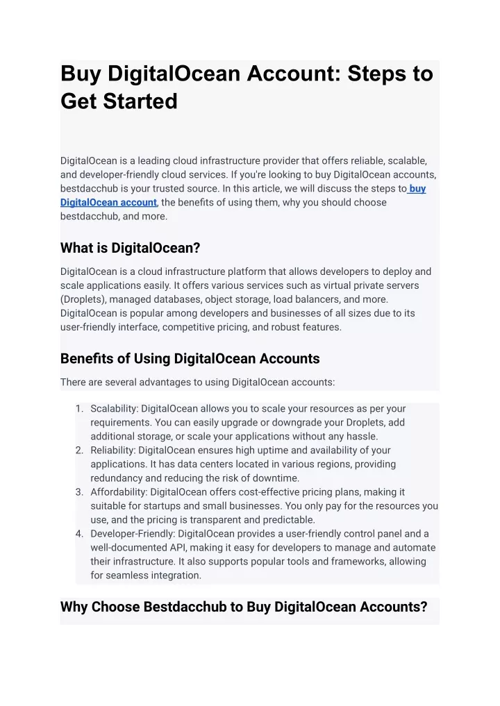 buy digitalocean account steps to get started