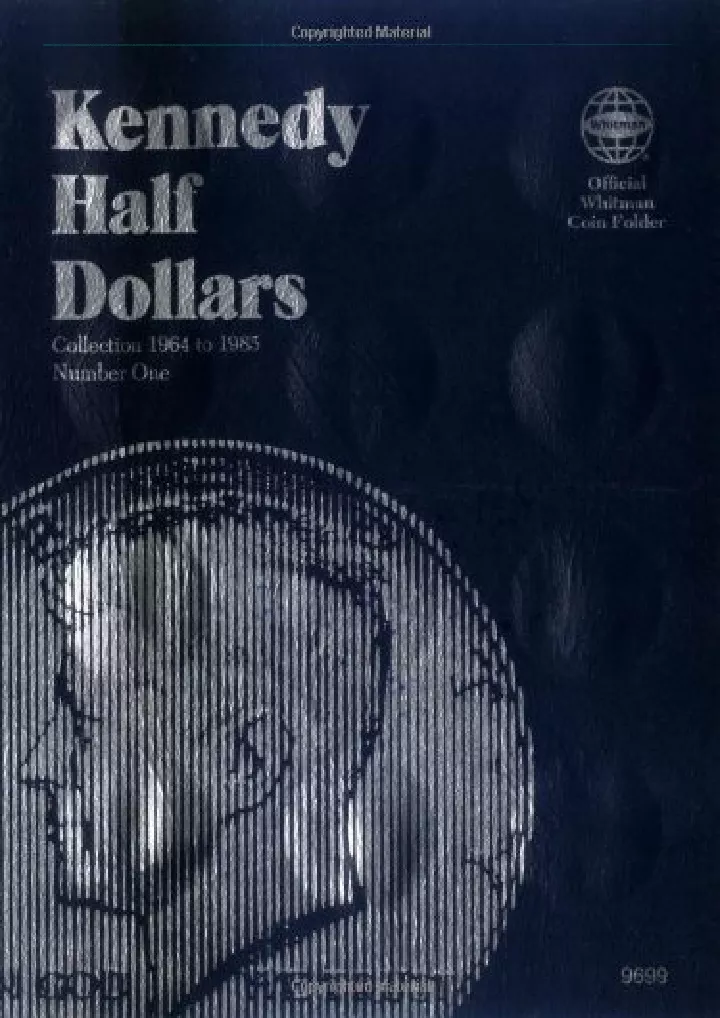 kennedy half dollars folder 1964 1985 official