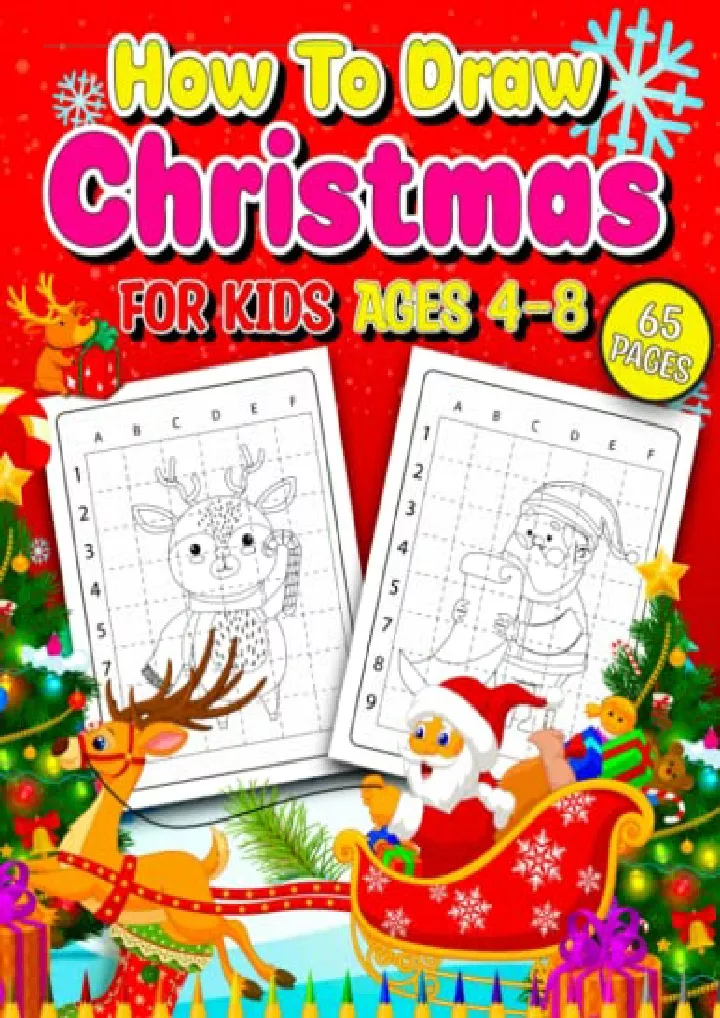 how to draw christmas for kids age 4 8 activity