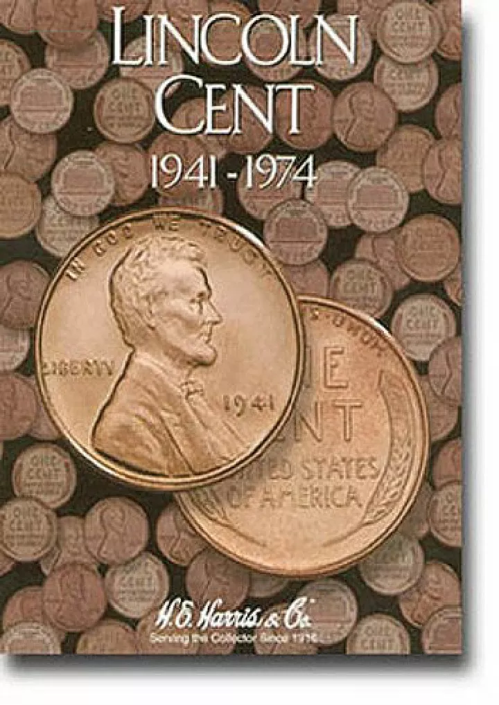 lincoln cents folder 1941 1974 h e harris