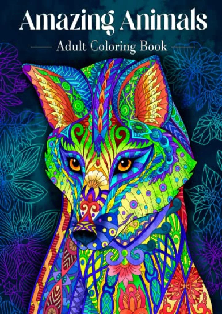 amazing animals adult coloring book animal