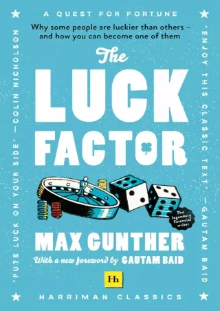 PDF The Luck Factor (Harriman Classics): Why some people are luckier than o