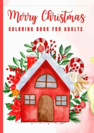 READ [PDF] Merry Christmas Coloring Book for Adults Large Print: 50 Easy &