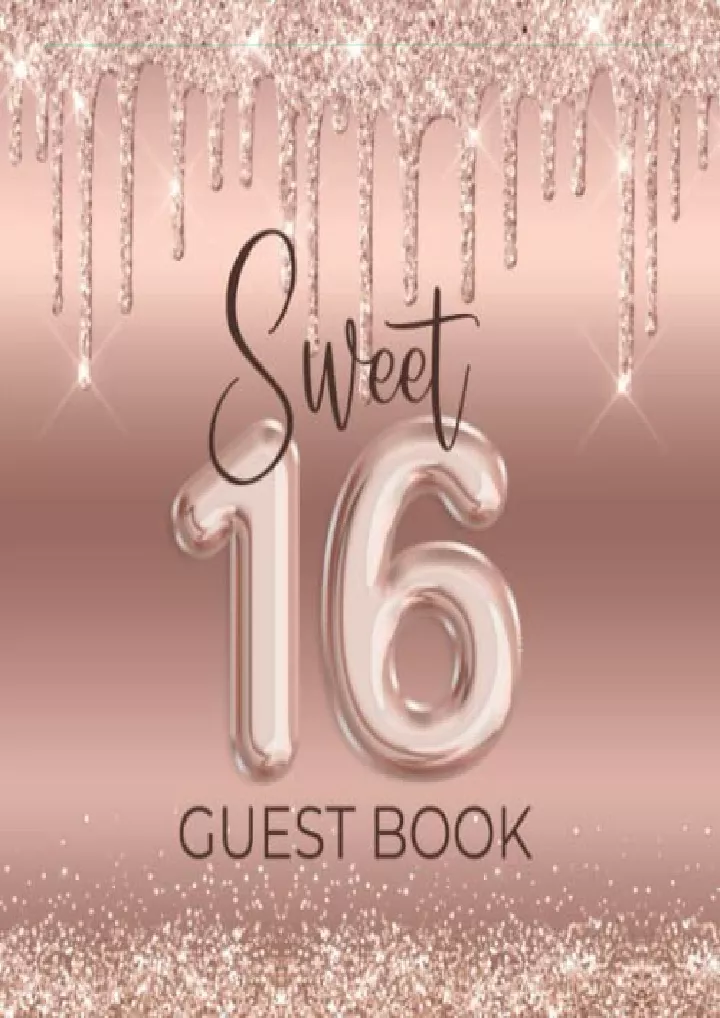 sweet sixteen guest book celebrating 16th