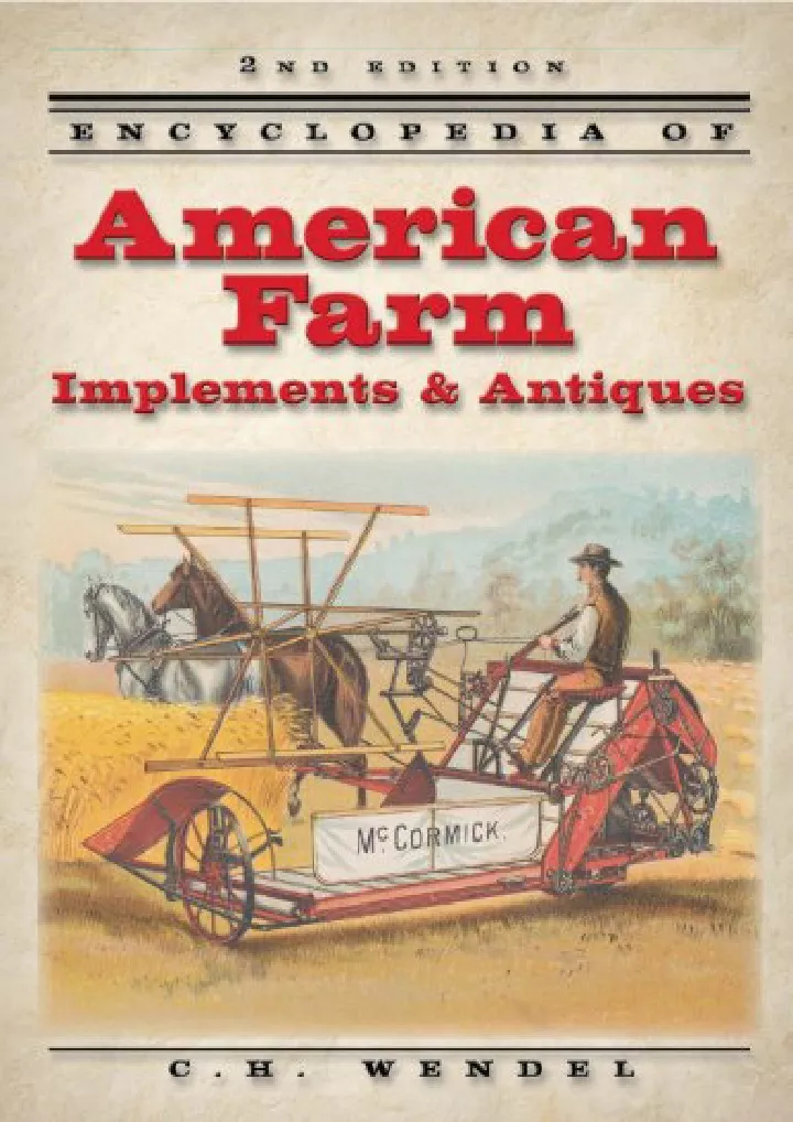 encyclopedia of american farm implements antiques