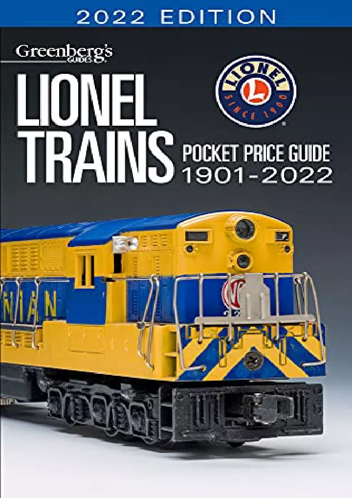 lionel trains price guide 1901 2022 greenberg