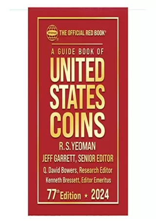 PDF Download A Guide Book of United States Coins Redbook 2024 Hardcover (Of