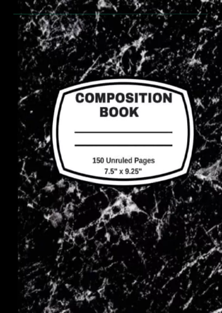 composition book 150 unruled pages