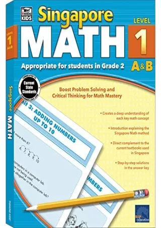 Download Book [PDF] Singapore Math 2nd Grade Math Workbook, Addition, Subtraction, Multiplication