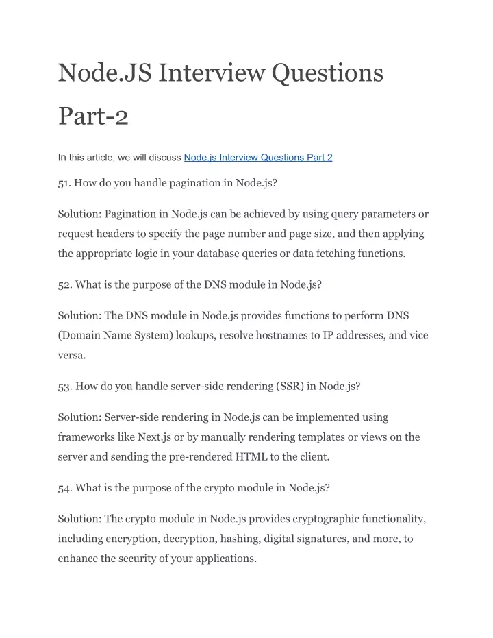 node js interview questions