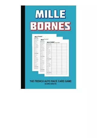 PDF read online Mile Bornes The French Auto Race Card Game Score Sheets Simple Mille Bornes Scores Pads free acces
